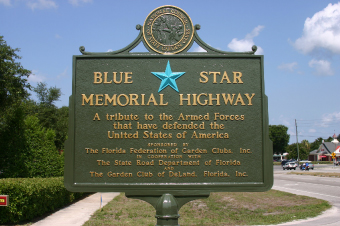 Example of a Blue Star Memorial that has been restored