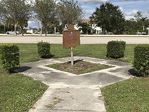 Appearance of Blue Star Marker with lack of landscaping